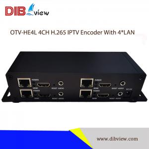 OTV-HE4L 4 Channel H.265 H.264 HD Encoder With 4 LAN Port IP Output